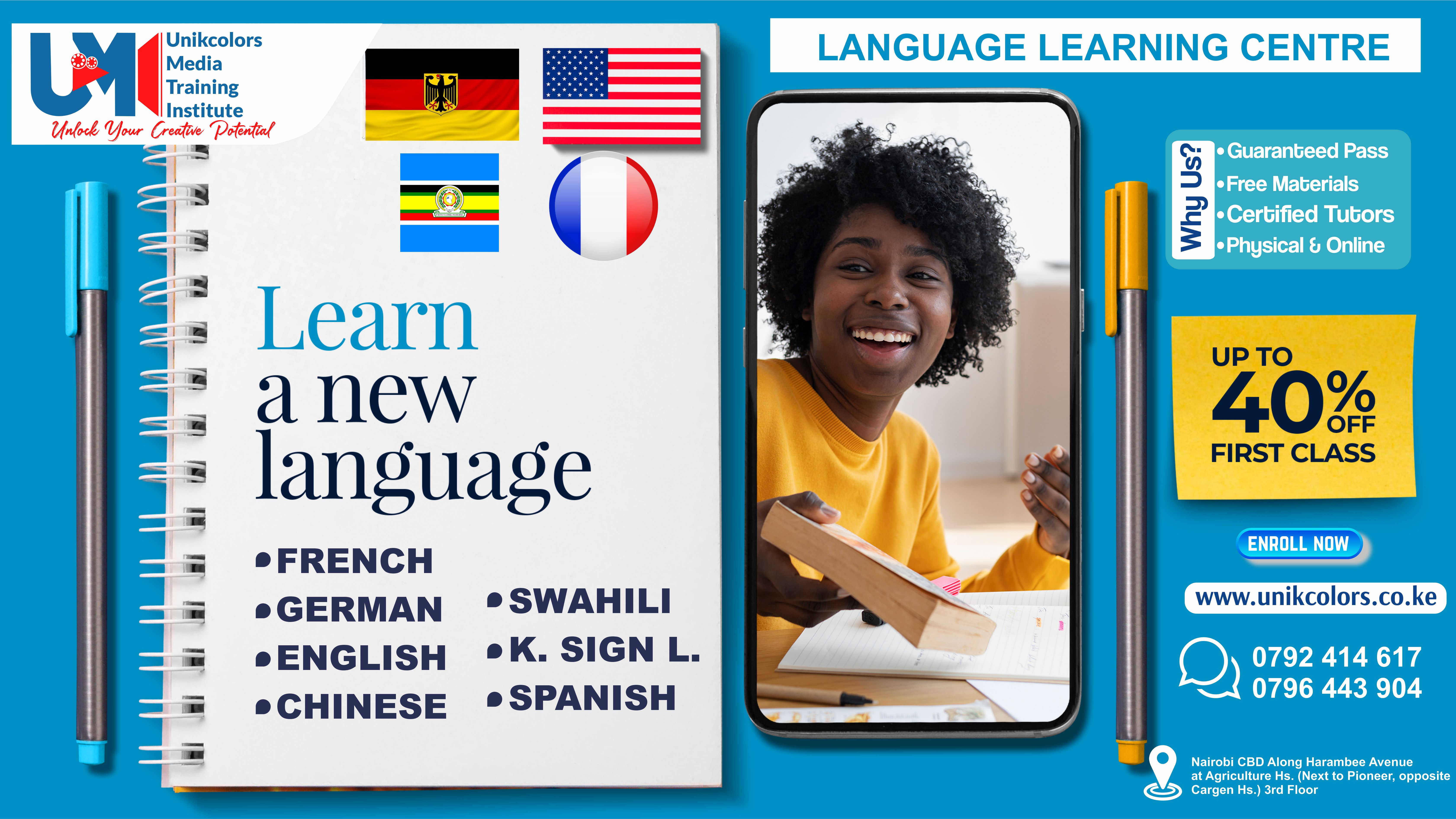LANGUAGE TRAINING CENTRE - GERMAN | ENGLISH | FRENCH | CHINESE | SPANISH | SWAHILI | KENYA SIGN LANG